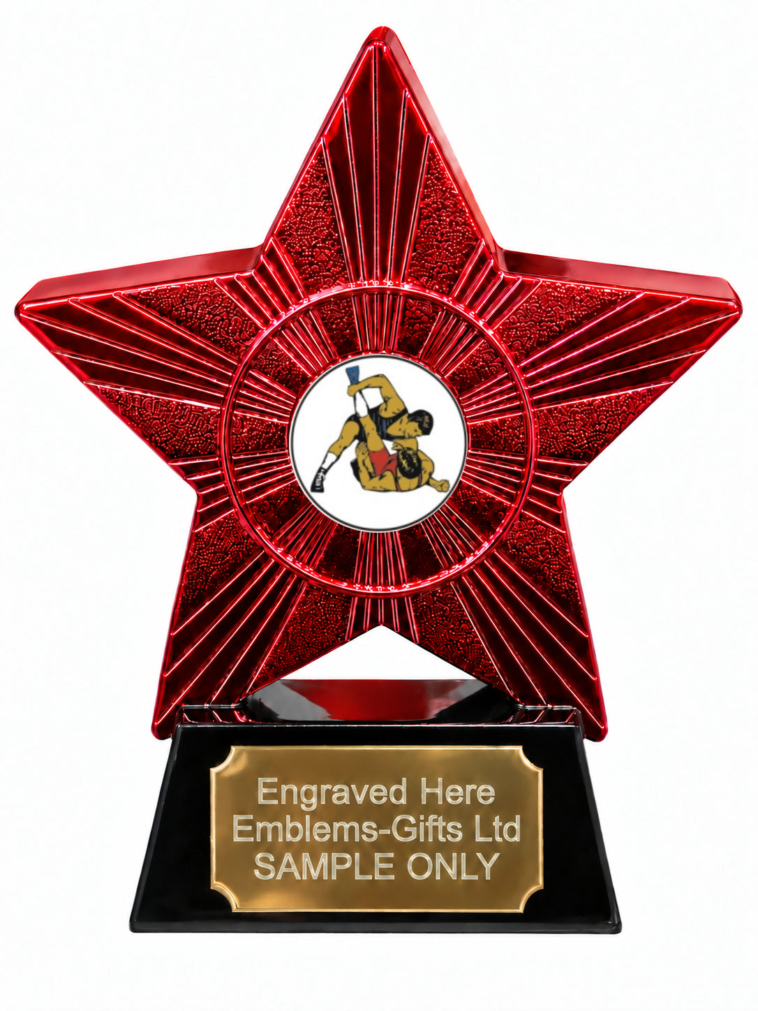 Red Superstar Wrestling Resin Trophy 140 x 125mm (A8)