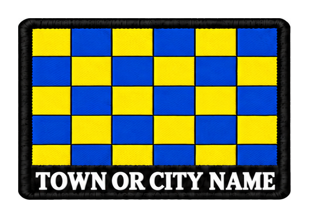 Surrey personalised county patch artwork preview, 90 x 60mm