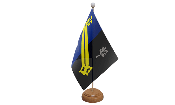 Flagmania Surrey Old wooden hand flags, 9x6 inch, pack of 12, no bases