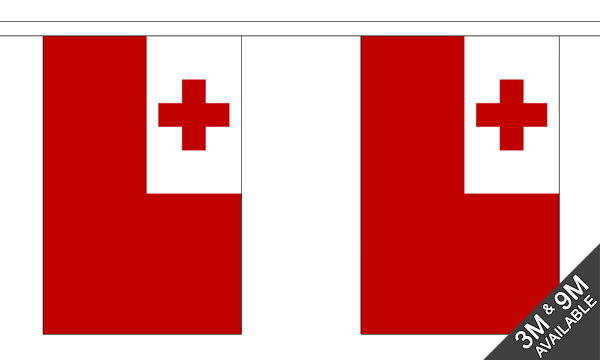 Tonga 3 metre bunting, 10 flags - Flagmania