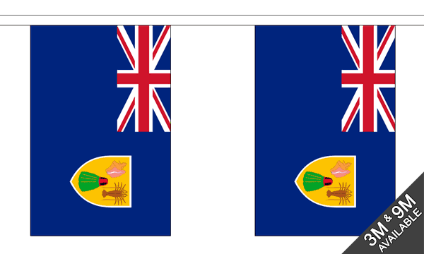 Flagmania Turks and Caicos Islands Bunting, 9 metre bunting