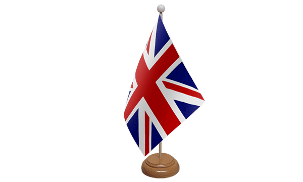 Flagmania Union Jack wooden hand flags, 9x6 inch, pack of 12, no bases