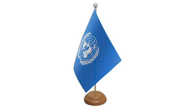 Flagmania United Nations wooden hand flags, 9x6 inch, pack of 12, no bases