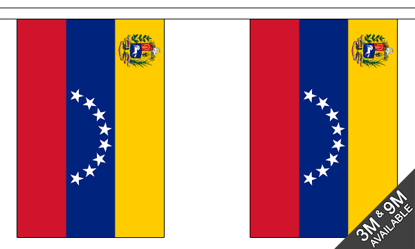 Flagmania Venezuela (Crest) Bunting, 9 metre bunting