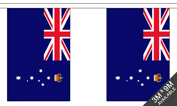 Victoria 3 metre bunting, 10 flags - Flagmania