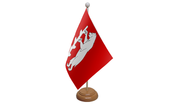 Flagmania Warwickshire New wooden hand flags, 9x6 inch, pack of 12, no bases