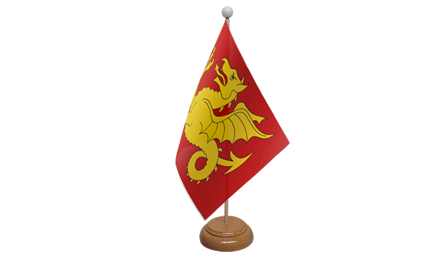 Flagmania Wessex wooden hand flags, 9x6 inch, pack of 12, no bases