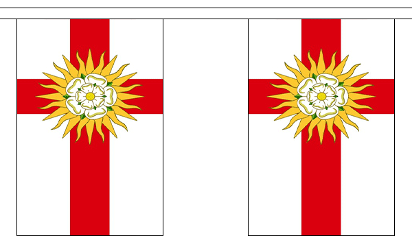 West Riding of Yorkshire 3 metre bunting, 10 flags - Flagmania