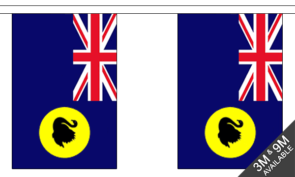 Flagmania Western Australia Bunting, 9 metre bunting