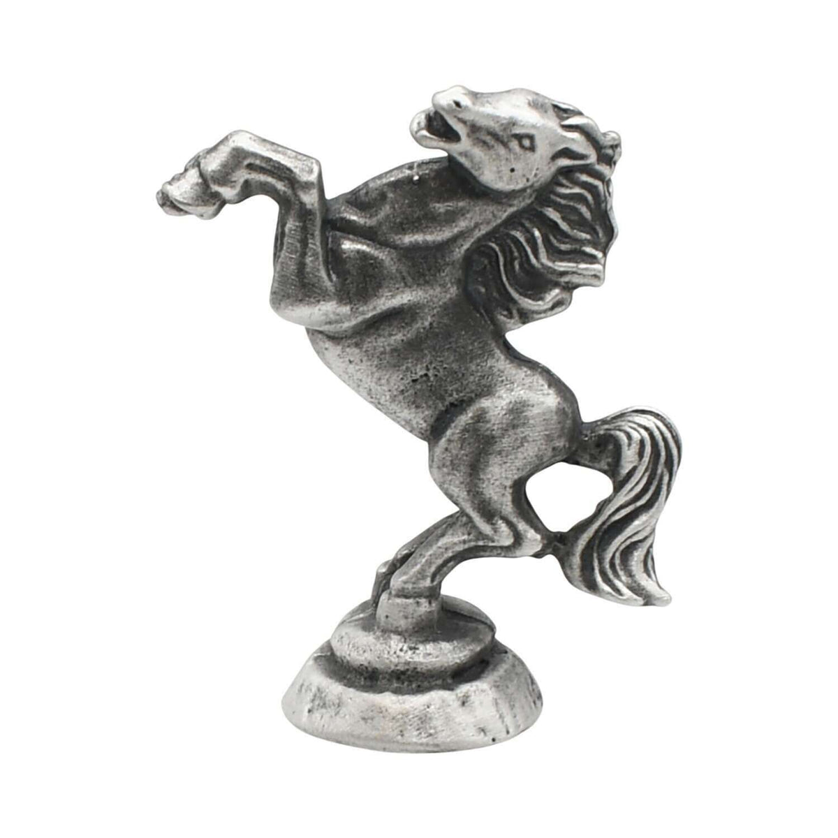 English made pewter circus horse rearing on pedestal figurine ornament first profile XCSORN095
