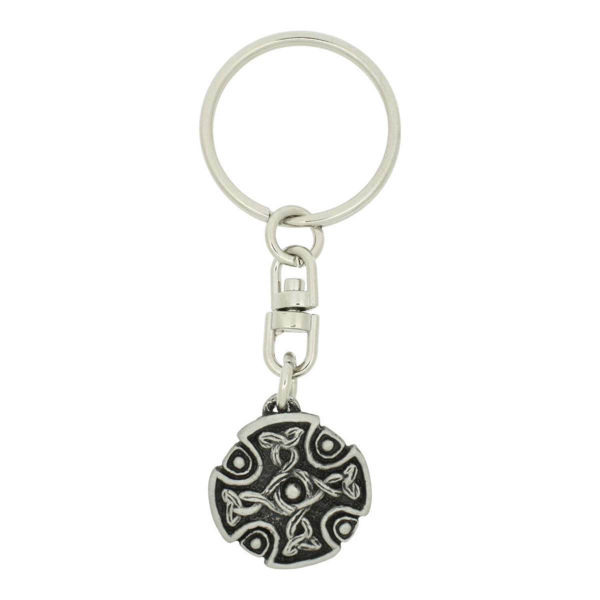 Nevern Cross pewter Celtic knotwork keyring