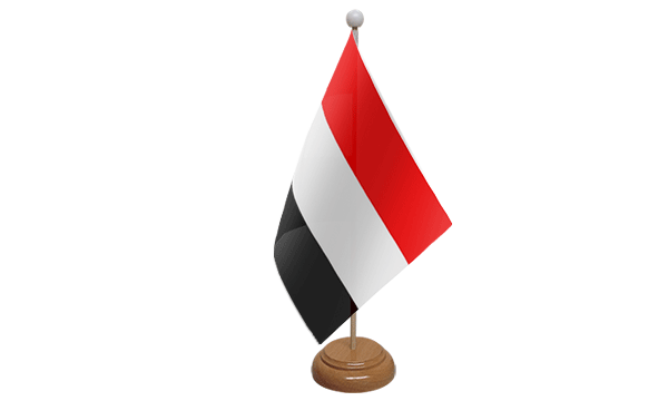 Flagmania Yemen wooden hand flags, 9x6 inch, pack of 12, no bases