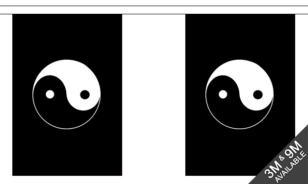 Flagmania Yin Yang (Black) Bunting, 9 metre bunting