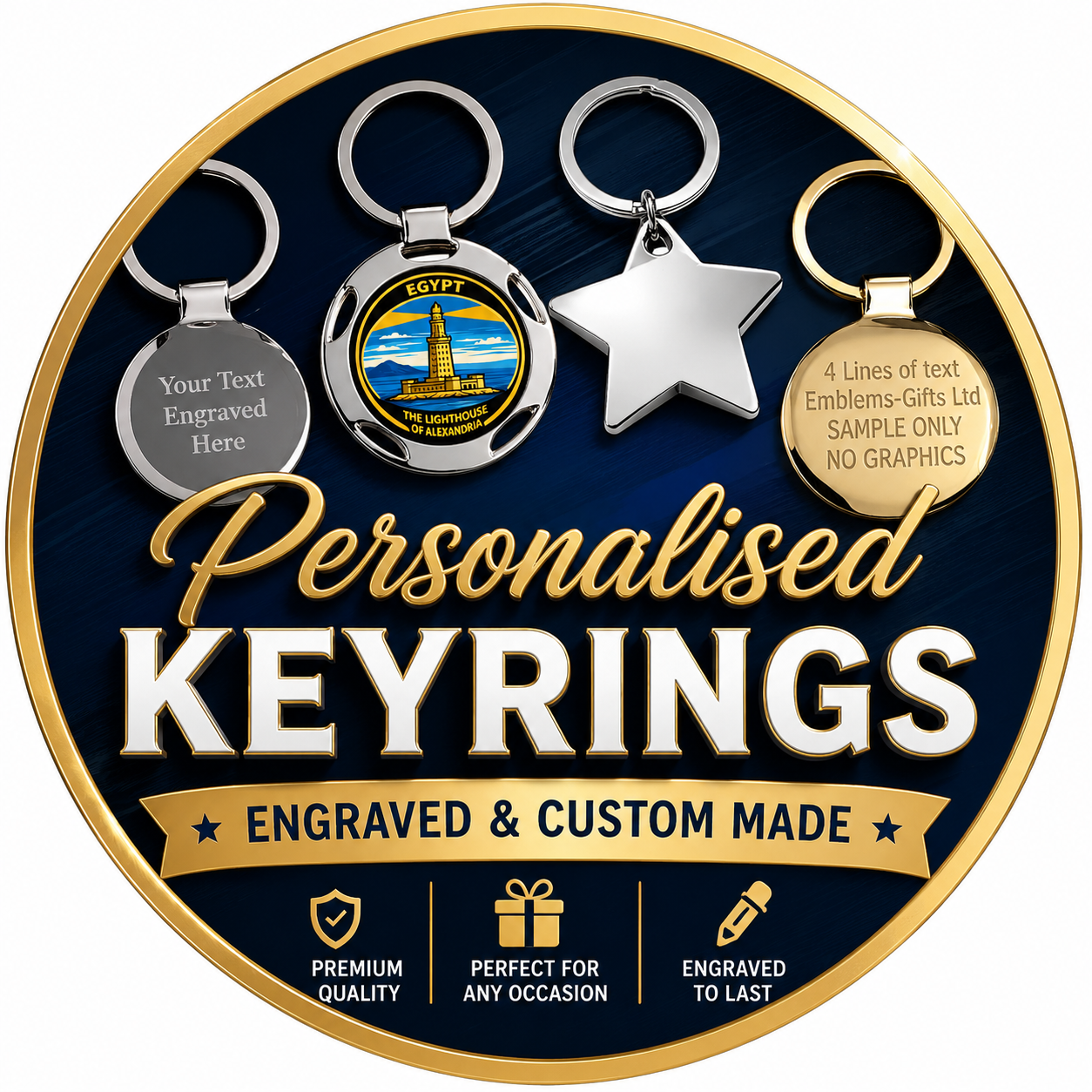 Personalised Keyrings | Custom Engraved Keyrings UK