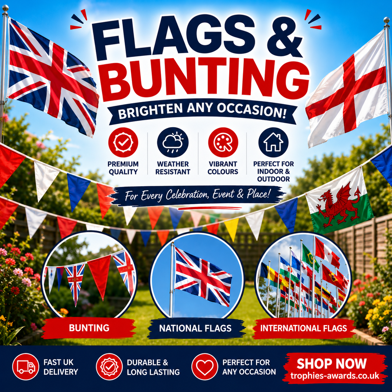 Flags and Bunting 5ft x 3ft