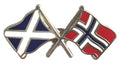 Scotland & Norway Flags Friendship Courtesy Enamel Lapel Pin Badge T438 image 0