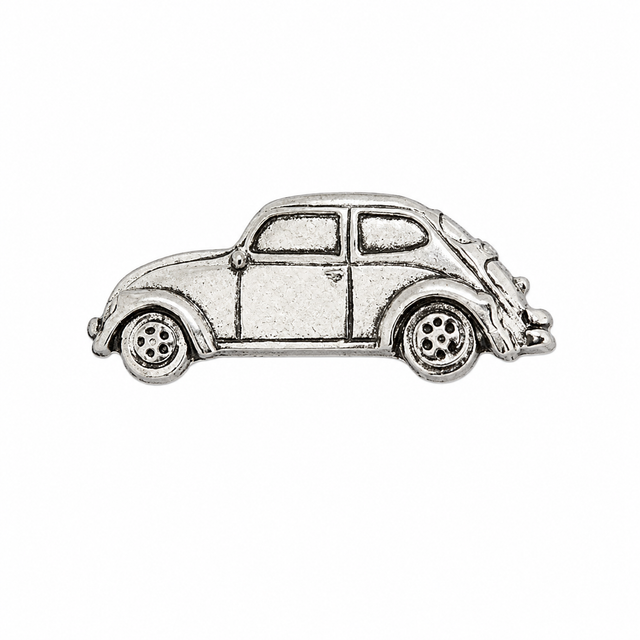Pewter classic VW Beetle car lapel pin badge for motoring enthusiasts