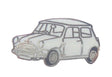 Mini Motorcar White Quality Enamel Lapel Pin Badge image 0