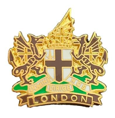 London City Coat Of Arms Quality enamel lapel pin badge T836 image 0