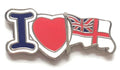 I Love The Royal Navy White Ensign - MOD Military Approved Navy Enamel Pin Badge image 0