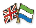 United Kingdom & Sierra Leone Friendship Flags Enamel Lapel Pin Badge image 0