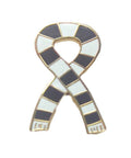 Dover Athletic Retro Bar Scarf Ribbon Gold Plated Enamel Lapel Pin Badge image 0