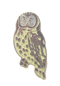 OWL BIRD - BARN OWL - TAWNY - ORNATHOLOGY HARD ENAMEL LAPEL PIN BADGE image 0