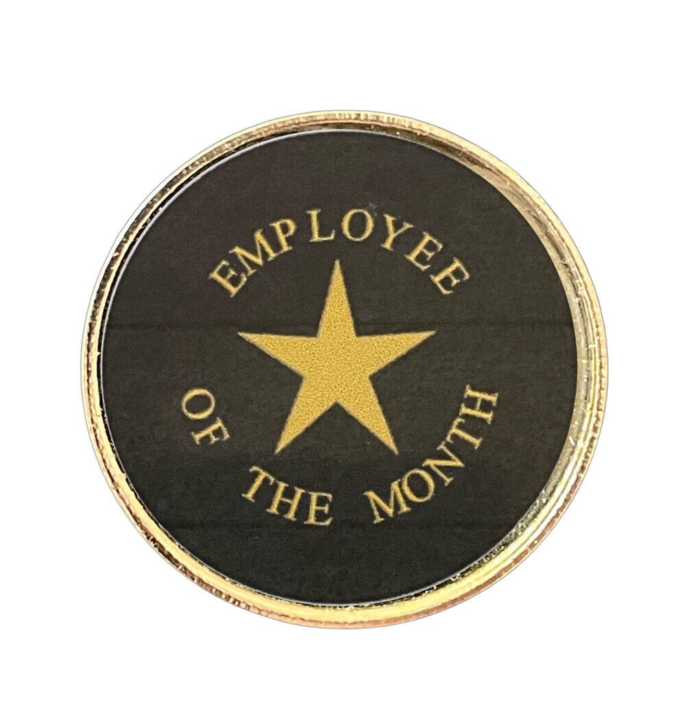Employee Of The Month (A) 26mm Metal Lapel Domed Pin Badge image 1