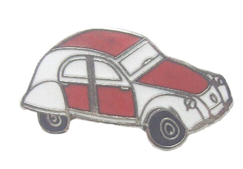 Citreon 2CV Red Motorcar Quality Enamel Lapel Pin Badge image 0
