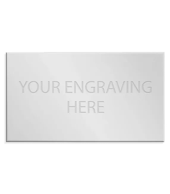 Personalised Self-Adhesive Trophy Plate Silver 115mm x 80mm 