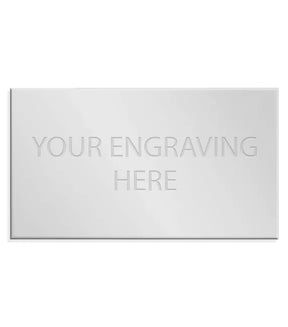 Personalised Self-Adhesive Trophy Plate Silver 115mm x 80mm 