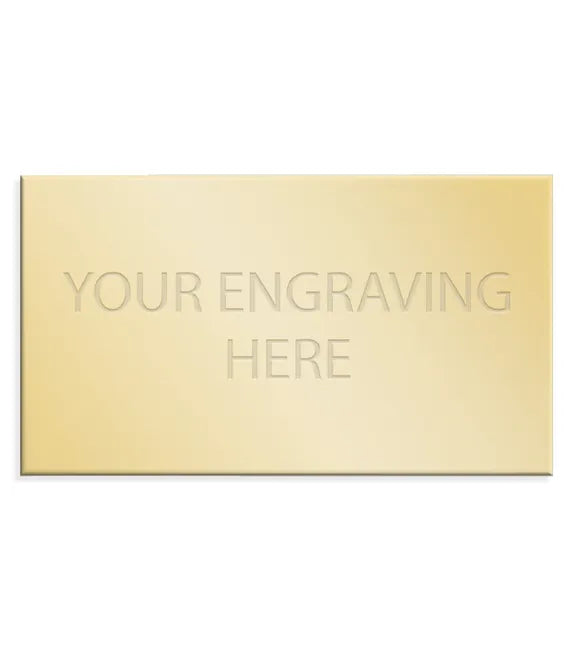 Personalised Self-Adhesive Square Cut Trophy Plate Gold 100mm x 50mm