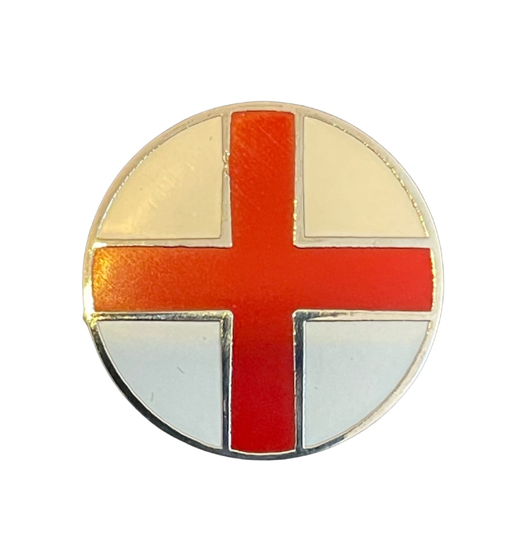 England St George Cross Round Enamel Lapel Pin Badge image 2
