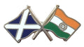 Scotland & India Flags Friendship Courtesy Enamel Lapel Pin Badge T546 image 0