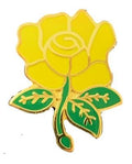 British Yellow Rose Quality enamel lapel pin badge T750B image 0