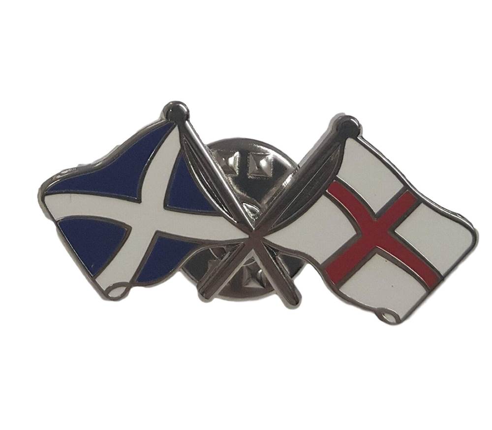 Scotland & England Flags Friendship Courtesy Enamel Lapel Pin Badge T097 image 0