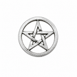 Pewter openwork pentagram pentacle five point star pin badge