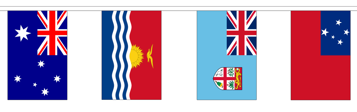 Flagmania 14 Oceania Nations Bunting (6m Length)