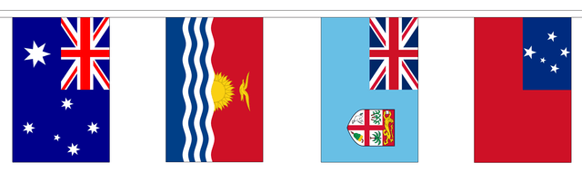 Flagmania 14 Oceania Nations Bunting (6m Length)