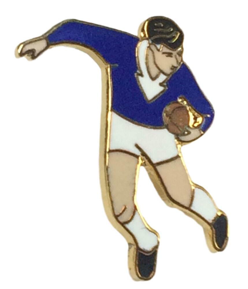 Rugby League - Union - World Six Nations Player Blue Kit Enamel Lapel Pin Badge image 0