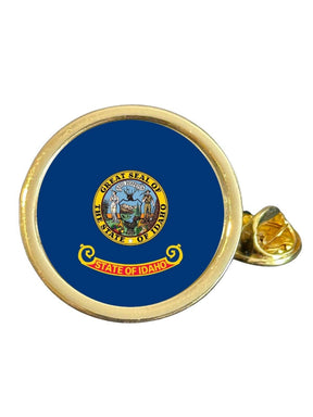State Of Idaho Part Flag USA Gold Plated Domed Lapel Pin Badge in Bag image 0