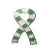 Celtic Retro Sports Scarf Green & White Quality Enamel Lapel Pin Badge image 0