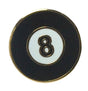 8 Ball Pool Ball Round Quality enamel lapel pin badge image 0