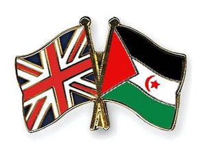 United Kingdom & Western Sahara Friendship Flags Enamel Lapel Pin Badge image 0