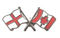 England & Canada Flags Friendship Courtesy Enamel Lapel Pin Badge T958 image 0