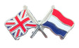 Great Britain & Netherlands Flags Friendship Courtesy Enamel Pin Badge T072 image 0
