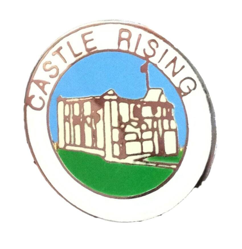Castle Rising Norfolk England Small Enamel Lapel Pin Badge image 0
