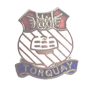 Torquay Town Coat Of Arms Quality Enamel Lapel Pin Badge image 0