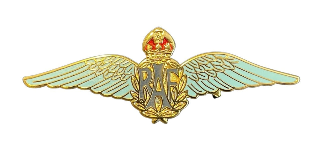 MOD Approved RAF Royal Air Force Sweetheart Wings Blue Enamelled Brooch Badge image 2