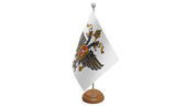 Flagmania 1st The Queens Dragoon Guards wooden hand flags, 9x6 inch, pack of 12, no bases